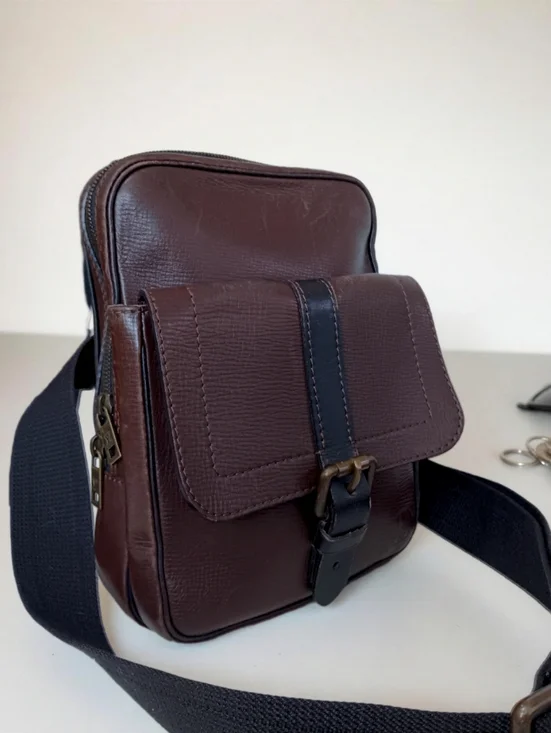 Louis Vuitton Iroquois Utah Brown Leather Messenger Bag Crossbody France ✨ Rare - Picture 11 of 16